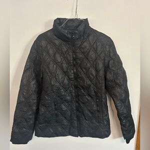 Down Filled Springtime Black Quilted Puffer Jacket